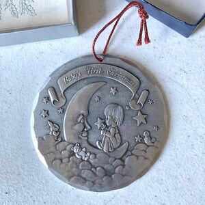 Wendell August Forge Baby’s first Christmas ornament in orig packaging
